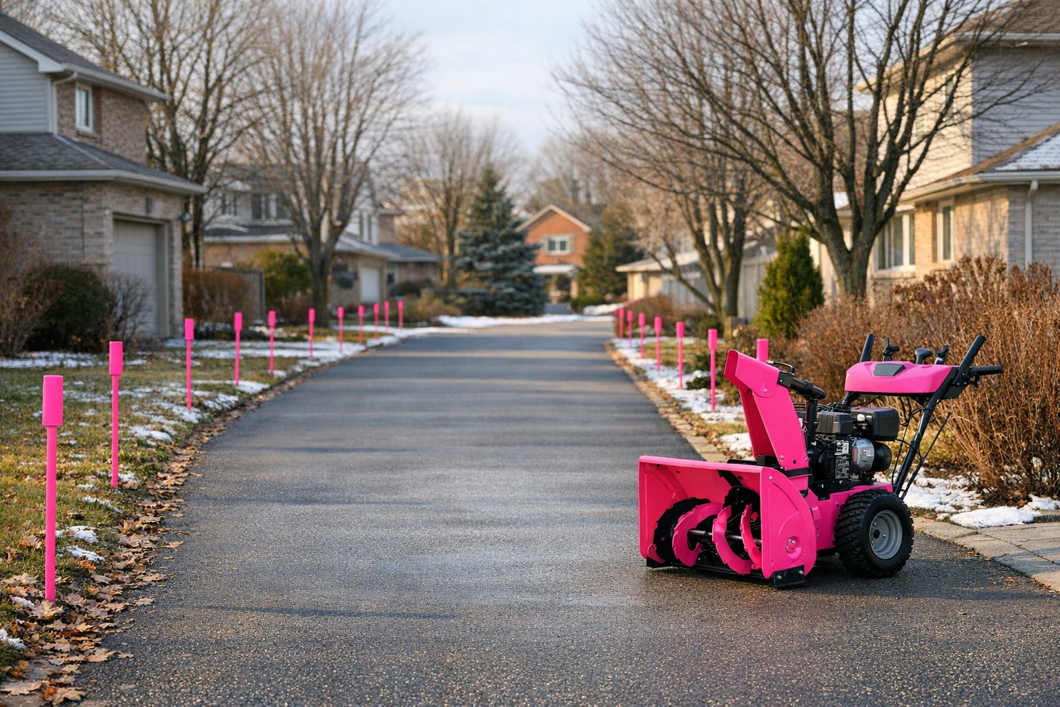 Get Your Driveway Ready Before the First Snow in Kitchener-Waterloo. Illustration.
