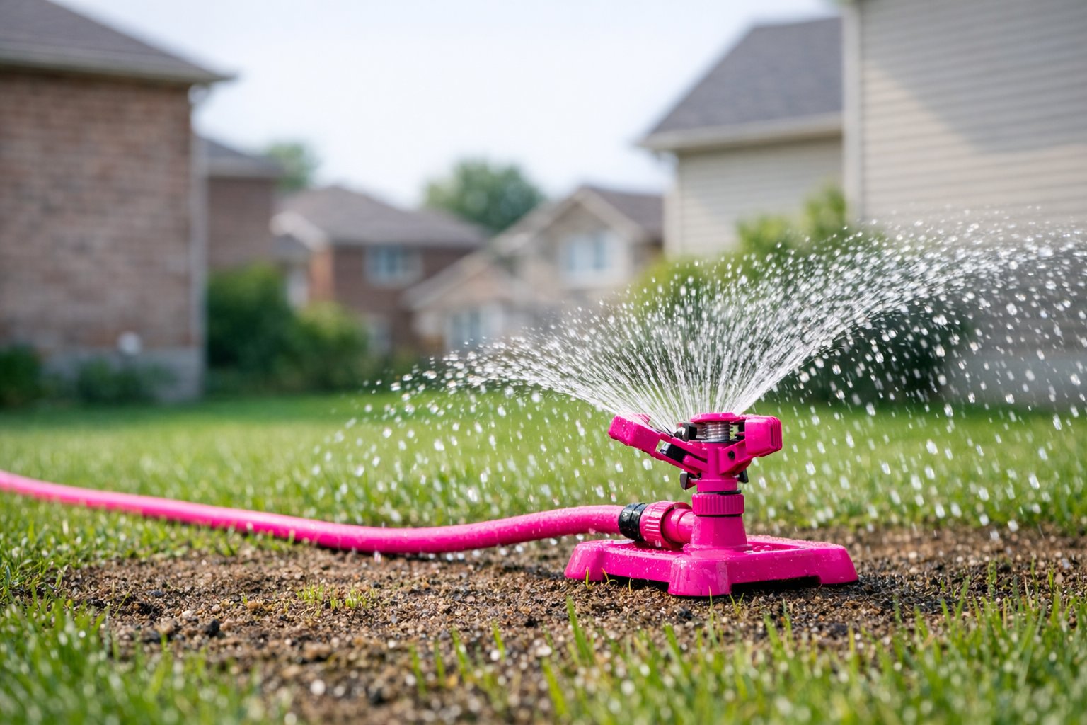 Your New Grass Seed and the Region's Watering Rules. Illustration.