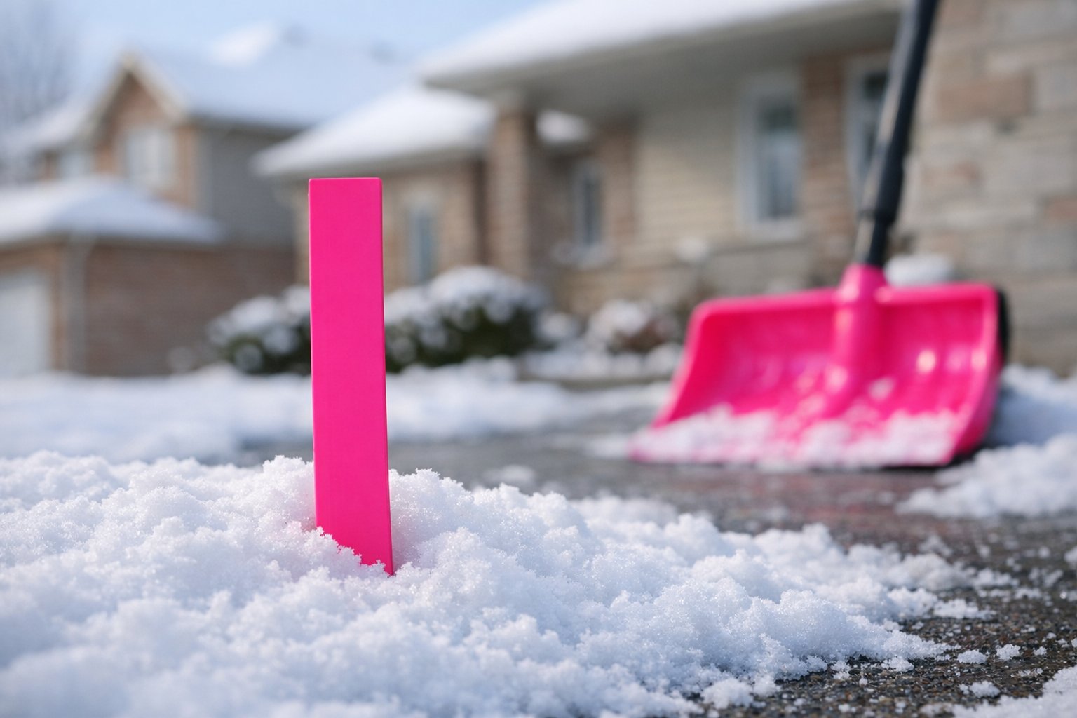 What a 5 cm Snow Trigger Means in Kitchener-Waterloo. Illustration.